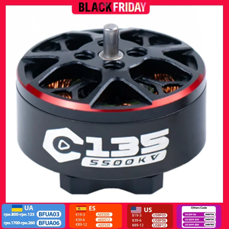 AXISFLYING C135 5500KV motor FPV Cinewhoop Drone 1305 2-3 inch frame model aircraft brushless motor