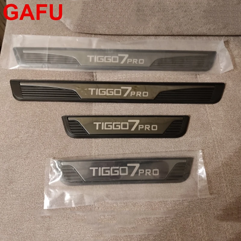 

Stainless Steel Door Sill Scuff Plate Guard Sills Protector Trim for Chery Tiggo 7 Pro 2020 2021 2022 Accessories Car Styling