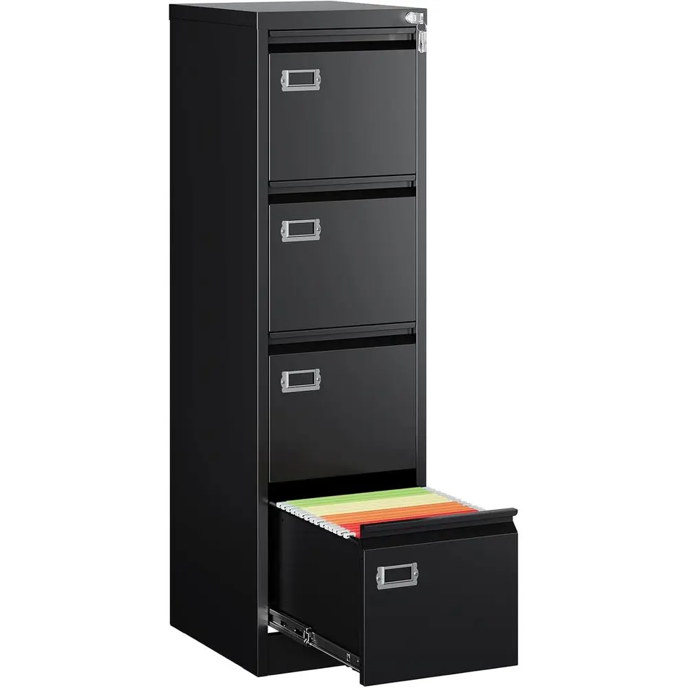 

Metal Lockable Storage Cabinet for Home Office, Suitable for Letter, Legal, and A4 Files (Black)