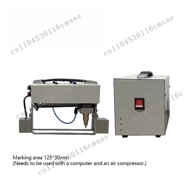 125 * 30Mm portable mini pneumatic needle marking machine for engraving nameplates and serial numbers on metal