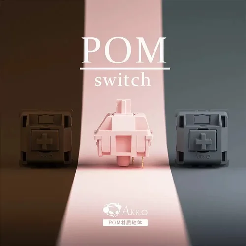 Imagen 1 del producto AKKO CS POM interruptor rosa marrón plata POM completo 3 pines táctil lineal 40g 43g 45g interruptores de teclado mecánico interruptor personalizado para juegos