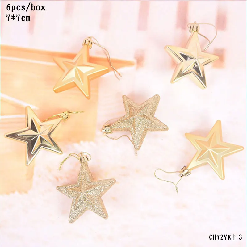 PESENAR Christmas Star Decorations: Multi-Colored Star Ornaments & Lights, Perfect for Adding Festive Sparkle to Christmas Trees