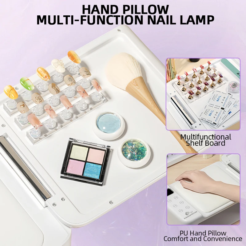 UV LEDネイルランプ,マニキュアドライヤー,速乾性,ハンドピロー付きプロフェッショナル,300W