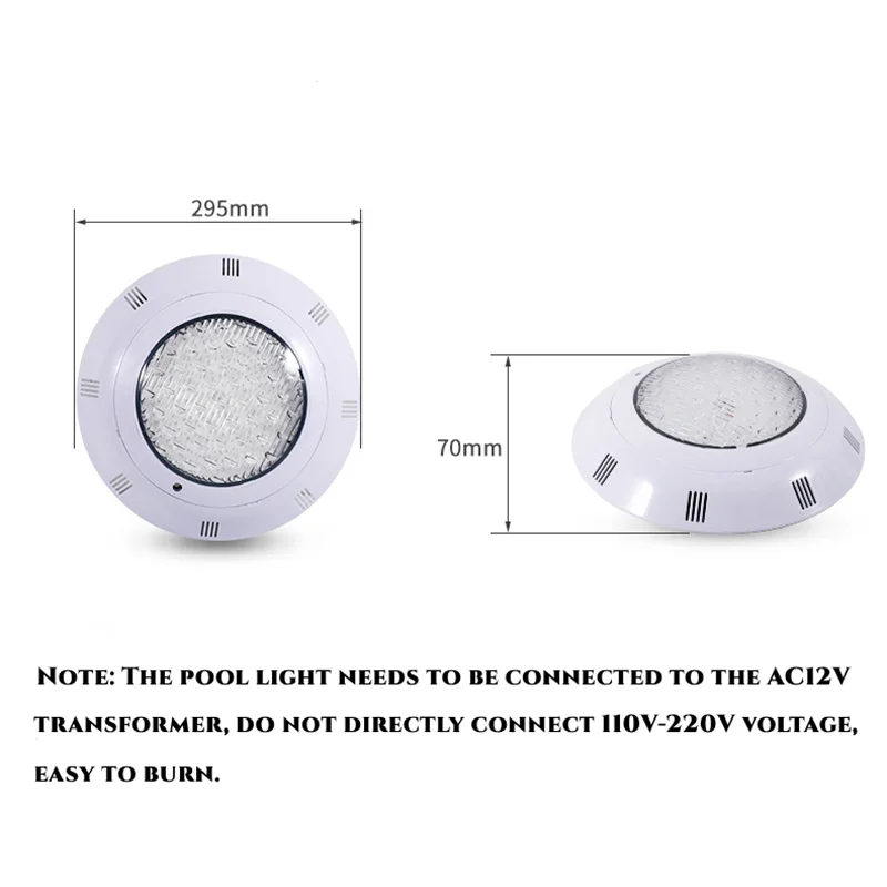 Imagem -06 - Luz de Piscina Ip68 Montada na Parede Ac12v Luz Subaquática Abs Luz de Paisagem Externa Cor Rgb Controle Remoto 18w24w Iluminação Externa