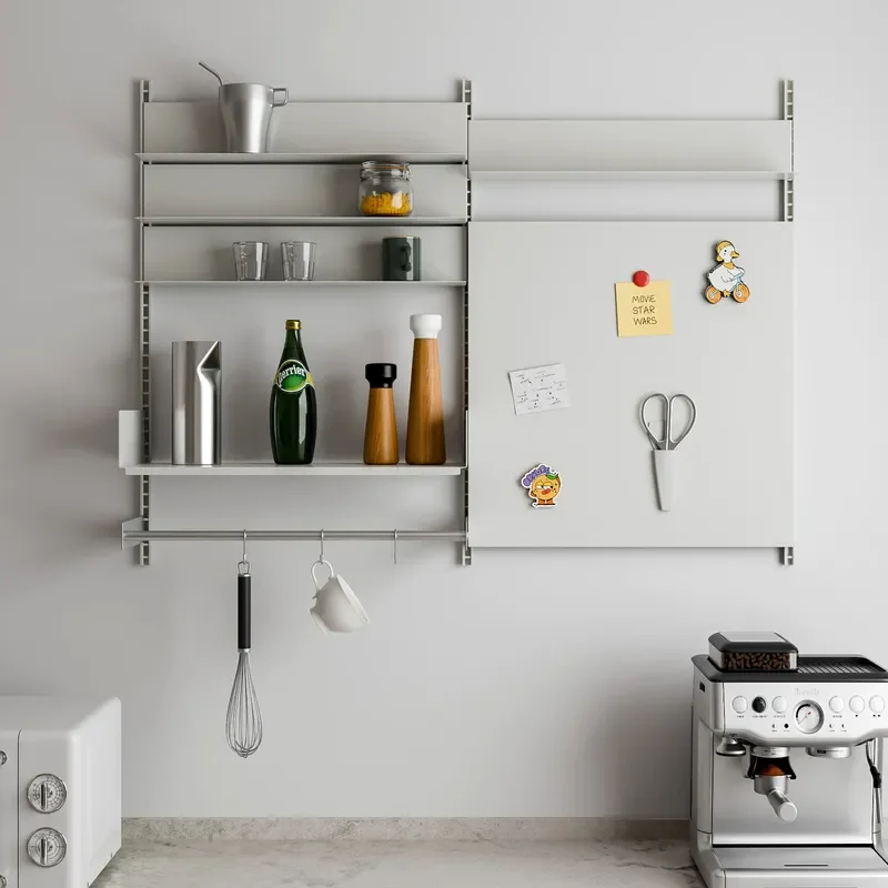 Multifunctional Magnetic Refrigerator Sticker Display Stand Wall Mounted Invisible Multi Layer Storage Shelf Cup Holder