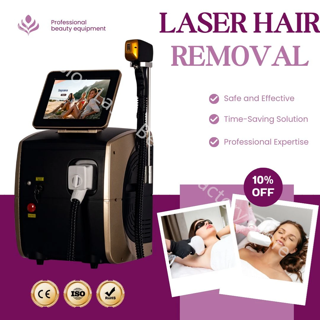 

3 Wavelength Diode Laser Hair Removal Machine Professional Painless Permanent Epilation Equipment For Beauty Spa