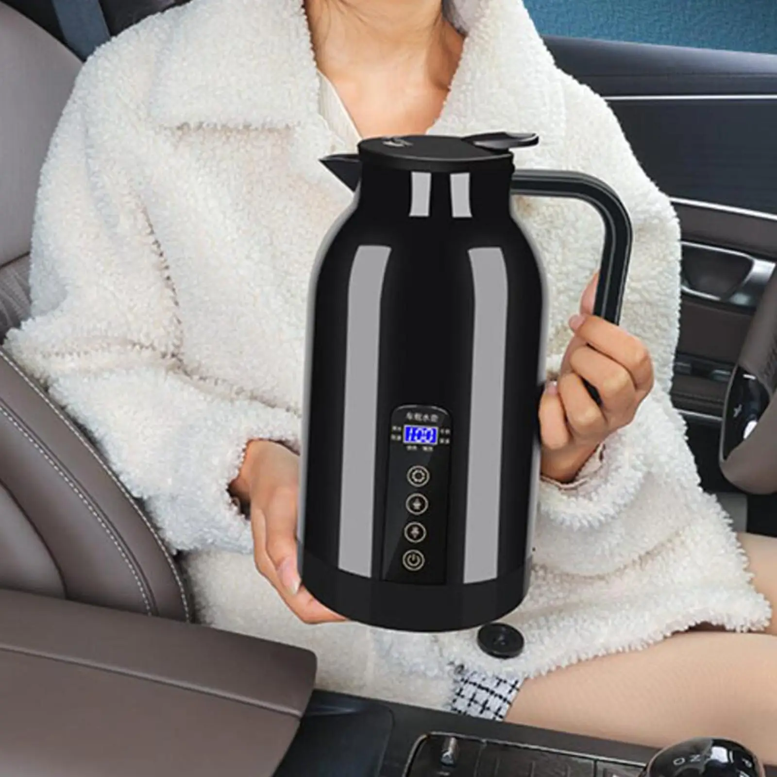 Car Kettle for Boiling Water, Eggs, Coffee, Tea for Drivers Camping Truck