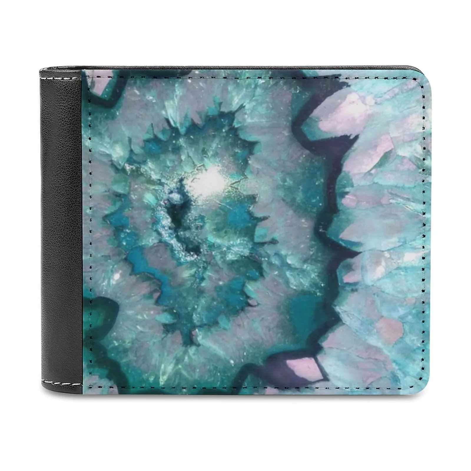 

Teal Agate Business Men Wallets Small Money Purses New Design Dollar Price Top Wallet Sparkly Teal Agate With Druzy Crystals