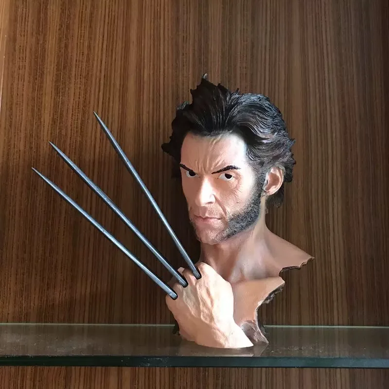 

1/6 30cm SuperHero X-Men Wolverine Bust Head portrait Figure X man Resin statue Collectible Model home decor ornament adult gift