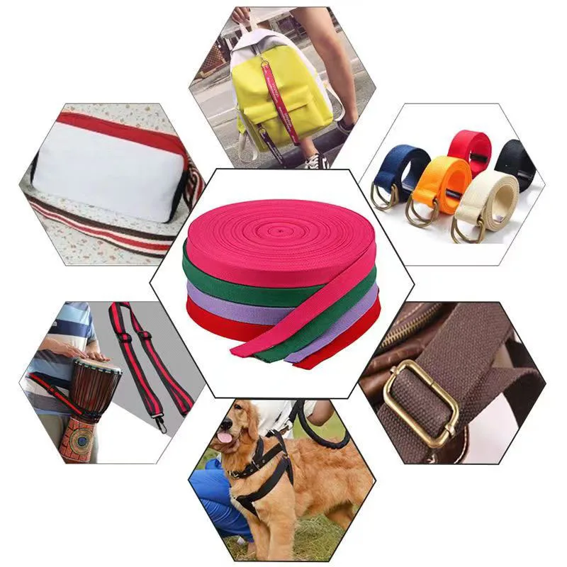 5 meters 25mm Canvas Ribbon Belt Bag Webbing Nylon Webbing Knapsack Strapping Sewing Bag Belt Accessories