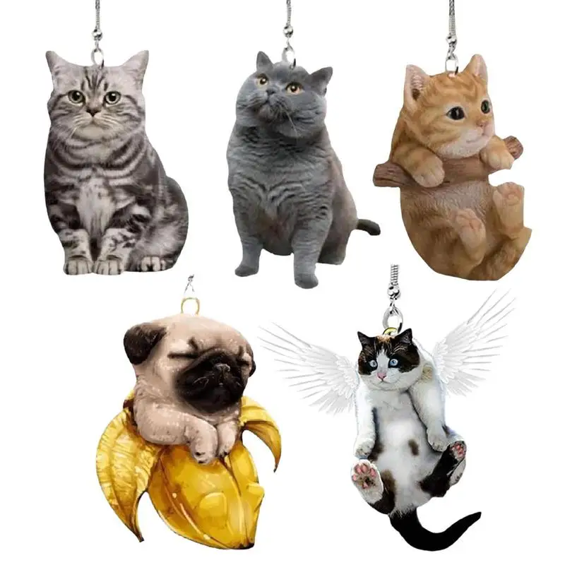 

Car Pendent Cute Cartoon Swinging Car Ornament Auto Rearview Mirror Pendant Animal Picture Car Interior Decoration Accessories