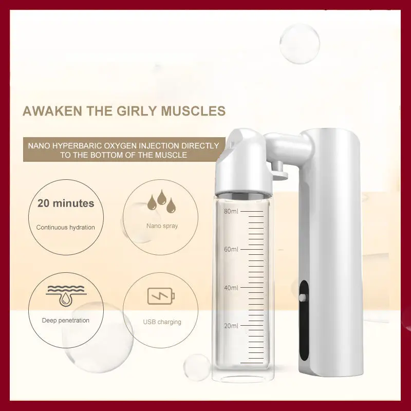 Sauerstoff Wasser injektion Hautpflege Airbrush Gesichts Handheld tragbare Gesichts dampfer persönlichen Luftbe feuchter Frauen Beauty-Tools