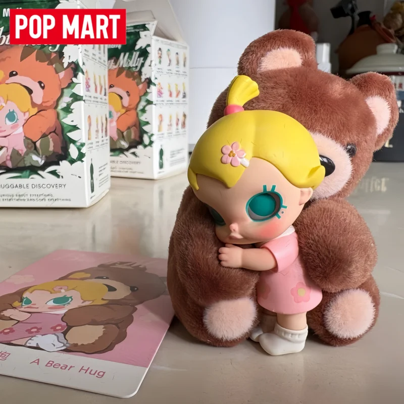 

New POP MART Molly My Huggable Discovery Series Blind Boxes Mystery Box Kawaii Anime Action FigureCollectible Models Decor Gifts