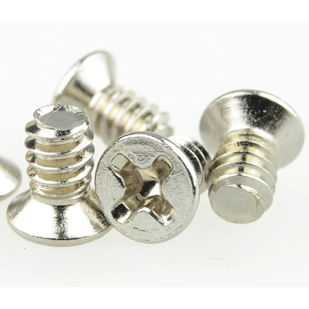 30-100PCS 6-32*6 Computer Screws Countersunk Head Hard Disk Screw Cross Flat Tail Coarse 3.5mm Thread Bolts