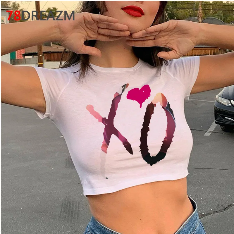 Xo the Weeknd t-shirt female aesthetic casual tumblr Korea japanese t shirt streetwear aesthetic