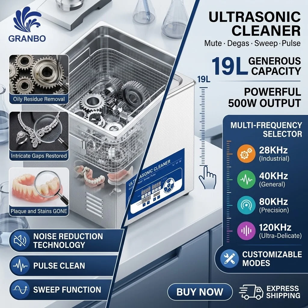 Ultrasonic Cleaner Lab - Granbo Sonic 19L Ultrasonik Temizleyici, 500W,