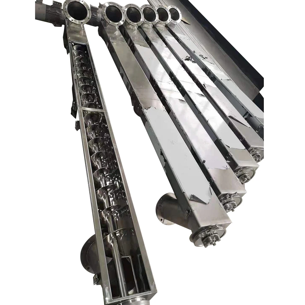 custom Stainless Steel Powder Horizontal Screw Conveyor Feeder Industrial Screw Conveying Machine For Granule Material Transport