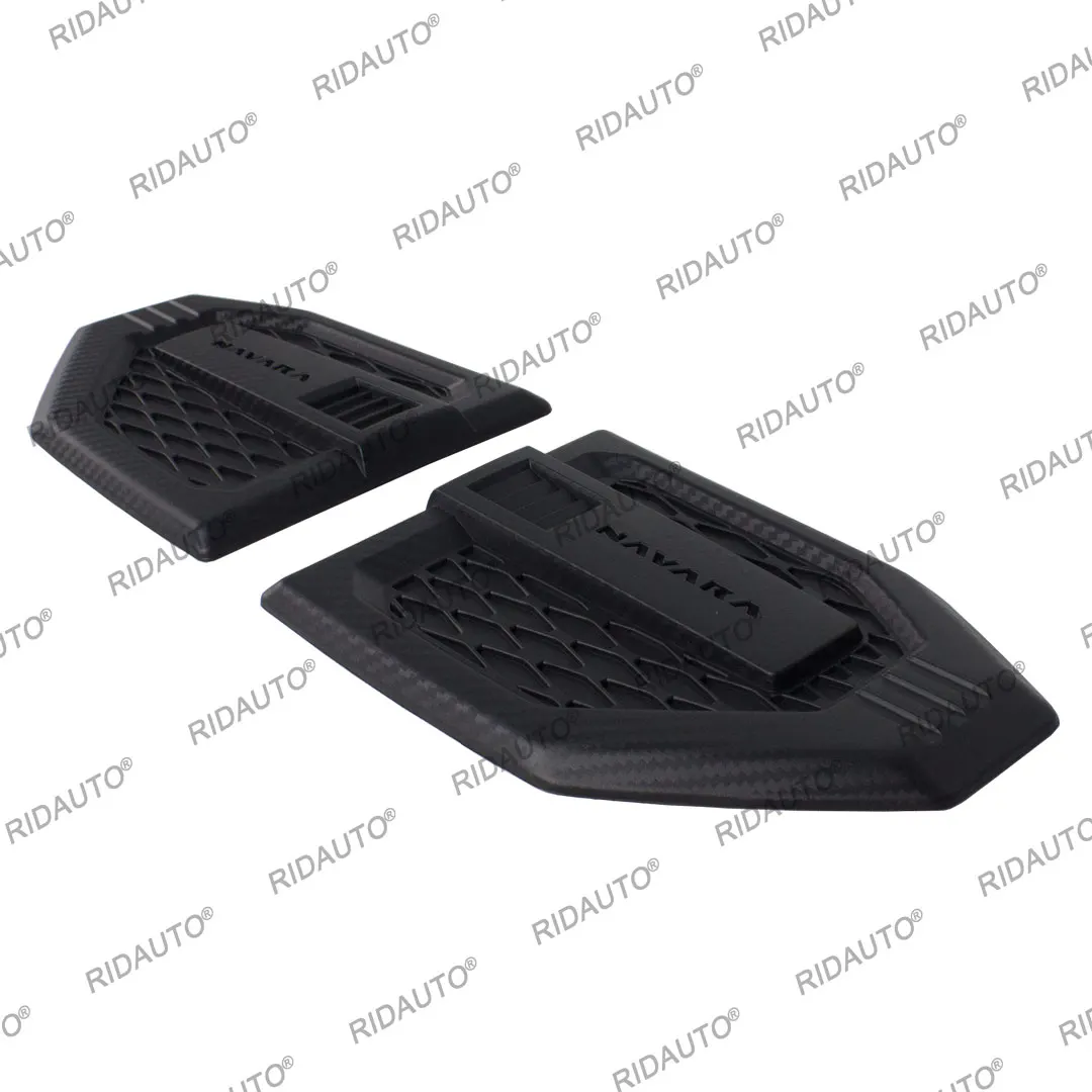 Decoration Side Vent Wind Cover Protection Molding Trim For NISSAN NAVARA 2021 2022 2023 2024 Carbon Fiber Style Sticker
