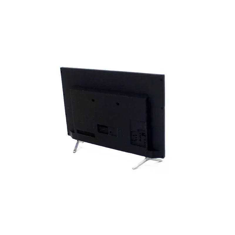 1:12 Poppenhuis Miniatuur TV Simulatie Televisie Mini TV Met Standaard Basis Model Meubels Voor Poppenhuis Woonkamer Decor Speelgoed