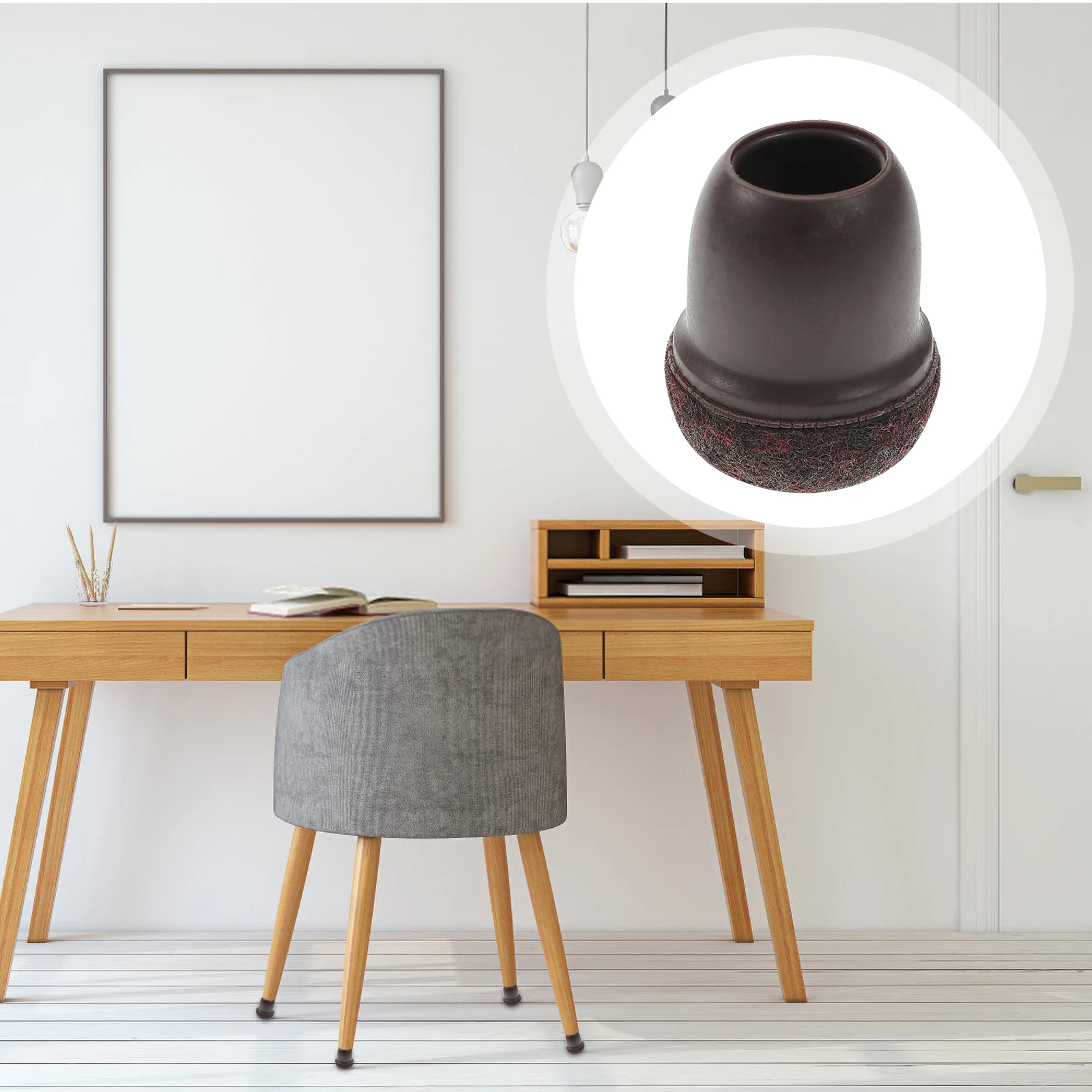 

24Pcs Square Chair Leg Caps Heavy Duty Floor Protectors for Furniture Easy Fit No Paste Needed Decorative Covers for Table Stool