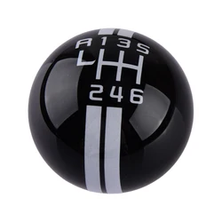 Round Ball Manual Gear Shift Knob Shifter Black Lever 6 Speed fit for Ford Mustang Shelby GT 500 New
