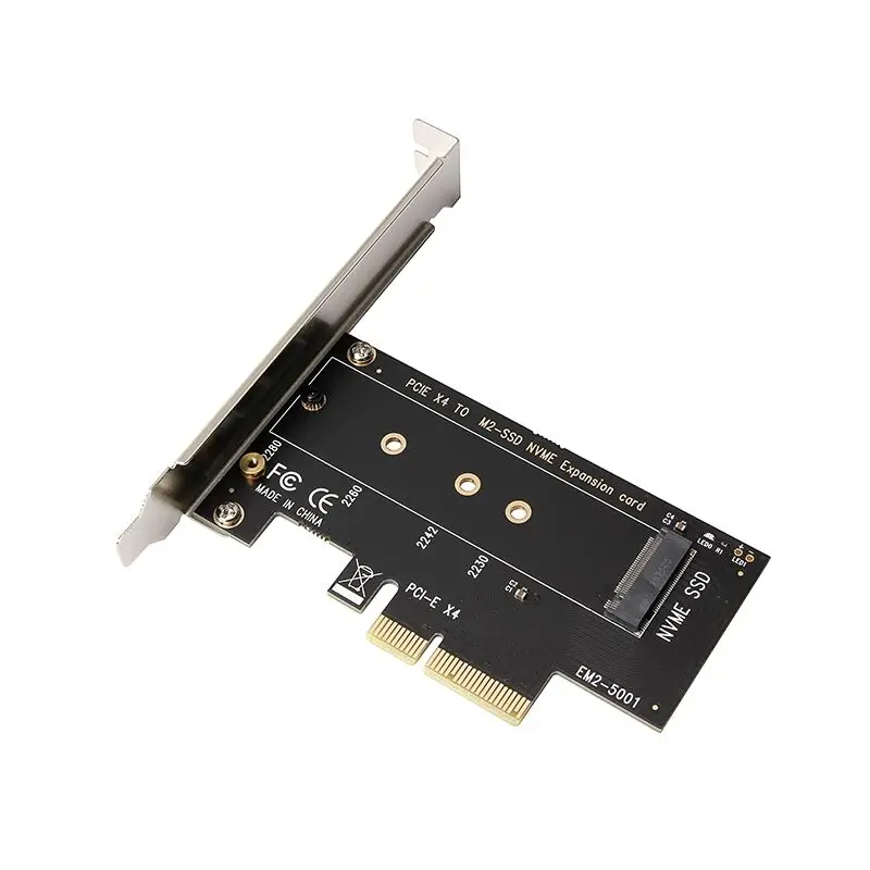 Socket M key M.2 NVMe SSD to PCIe Adapter Card Support PCI Express 3.0 x4 2230 2242 2260 2280 Size M.2 SSD FULL SPEED Riser Card