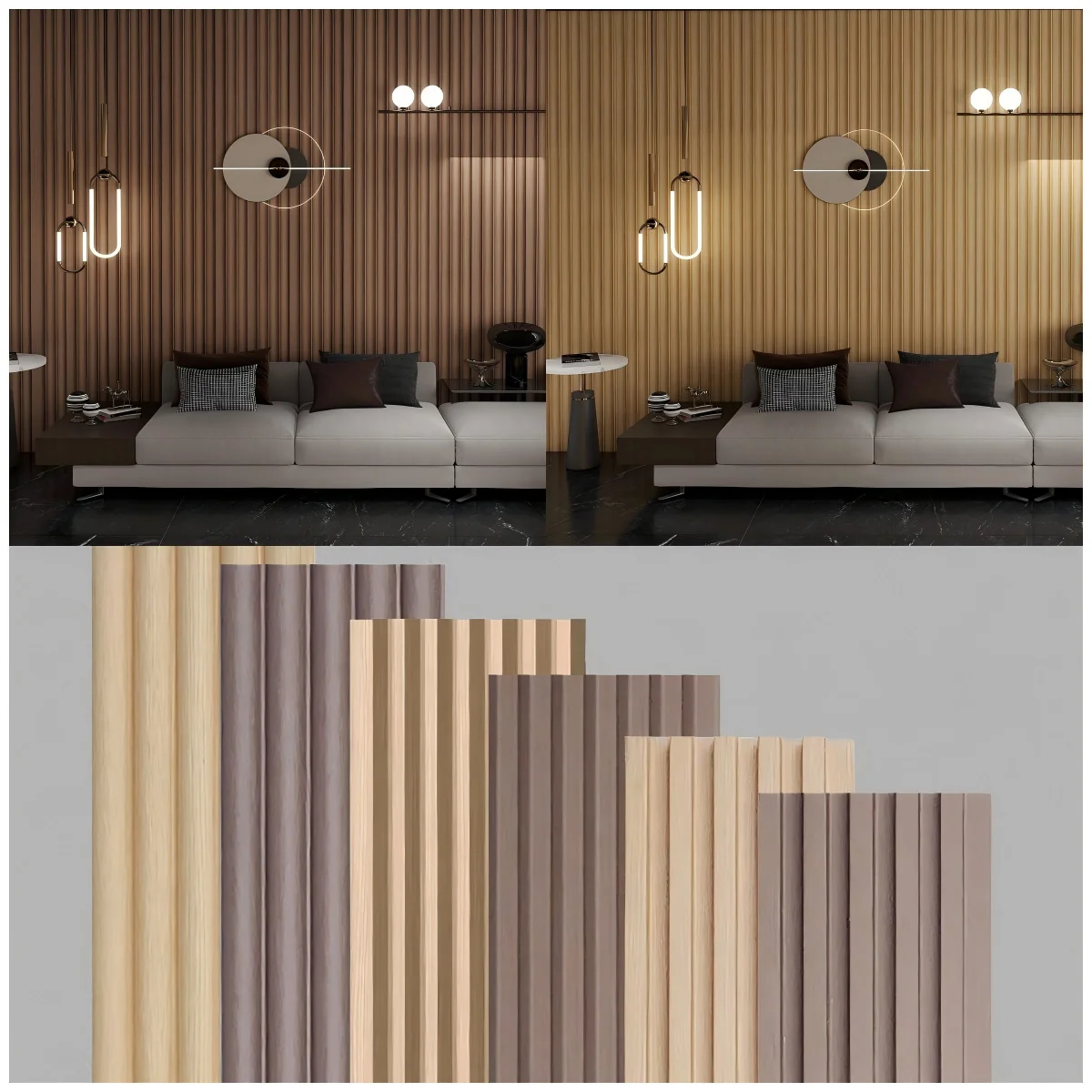 Oak Fluted Home Decor Soild Wood Wall Panels 3D Interior And Exterior Wall Panels