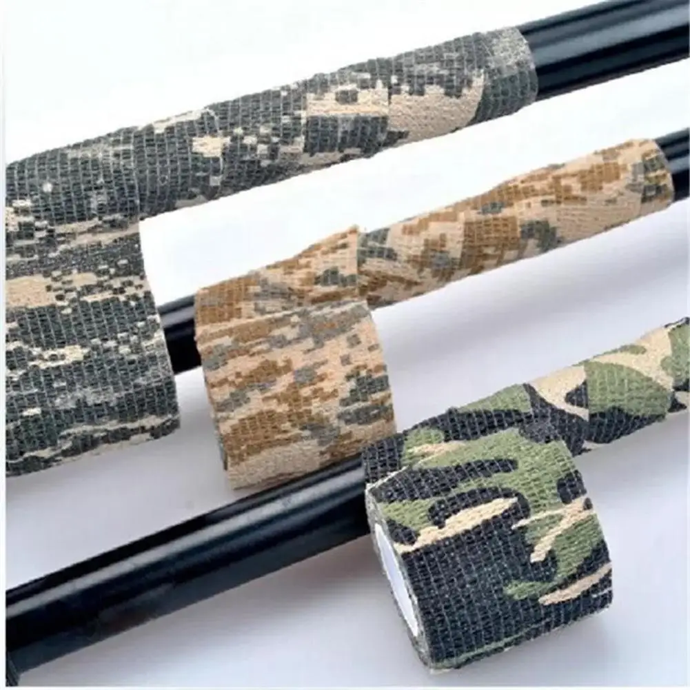 Selbst Klebe Elastische Camo Band Stretch Bandage Elastische Wrap Band Armee Klebstoff Jagd Camouflage Stealth Band Wasserdicht Wrap