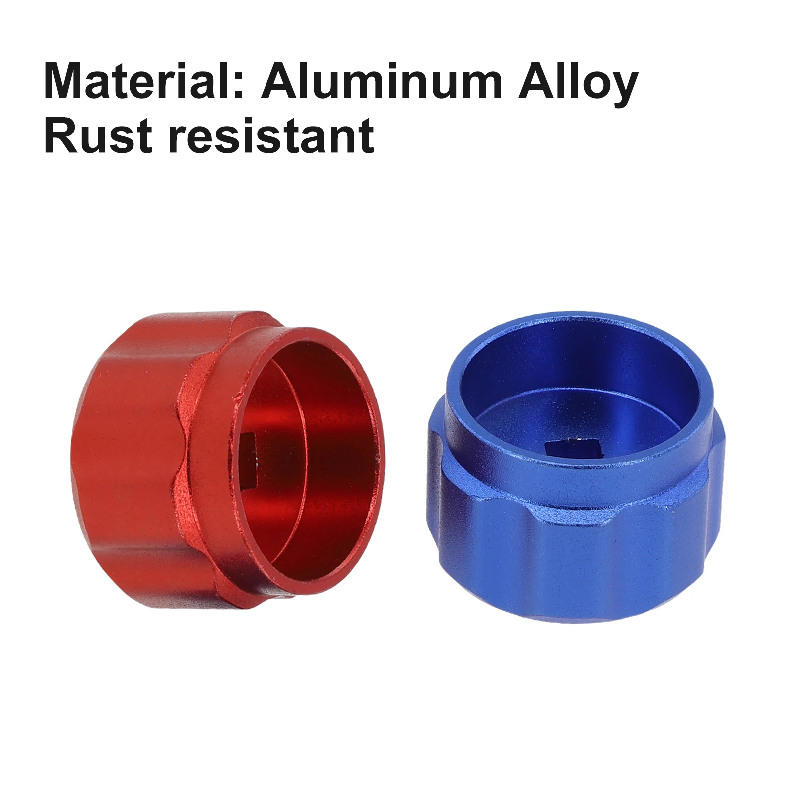 2pcs Round Wheel Handle Aluminum Alloy Manifold Gauges Knob Faucet Handles Red Blue Instrument Accessories 6.6mm Square Mounting