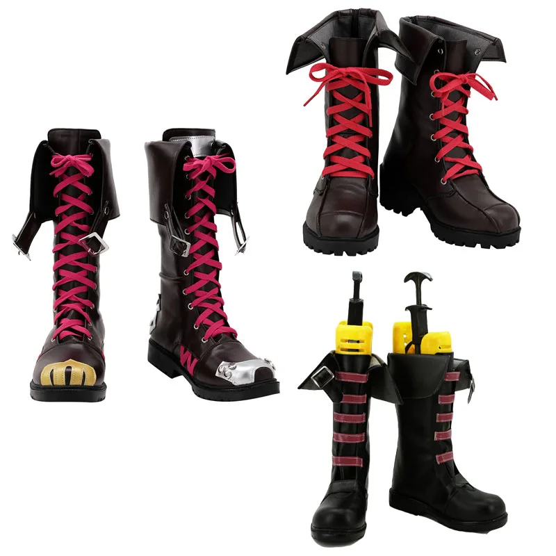 

Game LoL Jinx Cosplay Shoes Boots Adult Femlae Halloween Roleplay Costumes Accessory Custom Made Disguise Boots