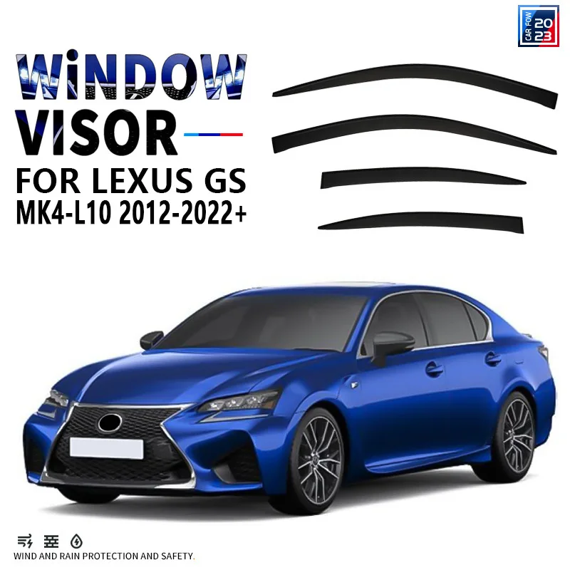 

For Lexus GS S160 S190 L10 1998-2022+ Car Window Visor Awning Shelters Windshield Side Window Rain Sun Shade Auto Accessories