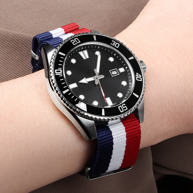 16mm 18mm 20mm 22mm Nylon Army Sports Fabric Belt Watch Strap for Samsung Galaxy Watch 6/5/4/3 for Women Men Universal Bracelet image 5