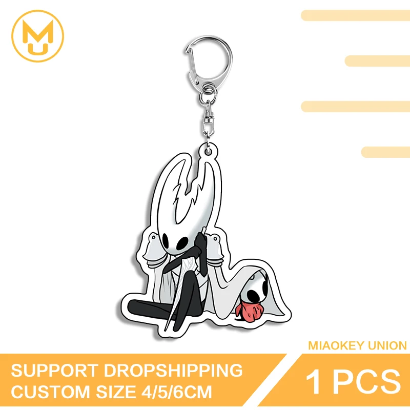 Hot Video Game Hollow Knight Acrylic Keyring Novelty Lightweight Cool Accessories Popular Chic Pendant Props Back To School