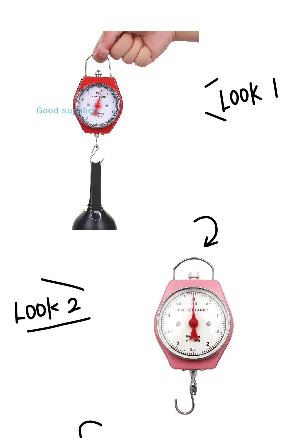 

1PC High Quality 5/10kg Mechanical Vintage Portable Spring Balance Hook Scale For Hanging Option Pocket Luggage Scale