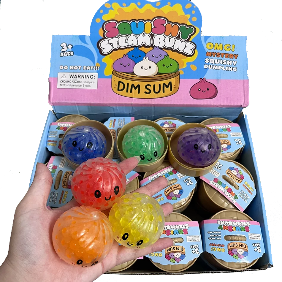Dumpling Squishy Ultra Raro Con Glitter Dorato - Edizione Nascosta - Mini Pallina Sensoriale Morbida Per Alleviare Lo Stress-image
