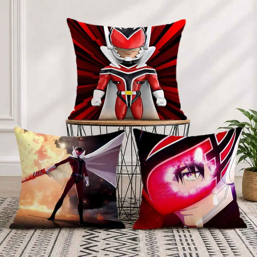 Anime GGo! Go! Loser Ranger! 2ed Cushion Cover Washable Soft Thick Cushion Cover Decorative Pillowcase for Sofa Living Room Home