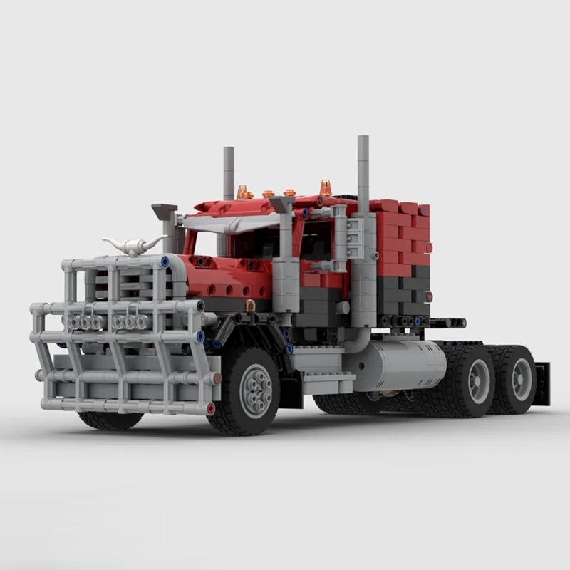 Новая статическая версия австралийского грузовика, модель прицепа для тяжелых грузовиков, детский набор игрушек, технологические строительные блоки