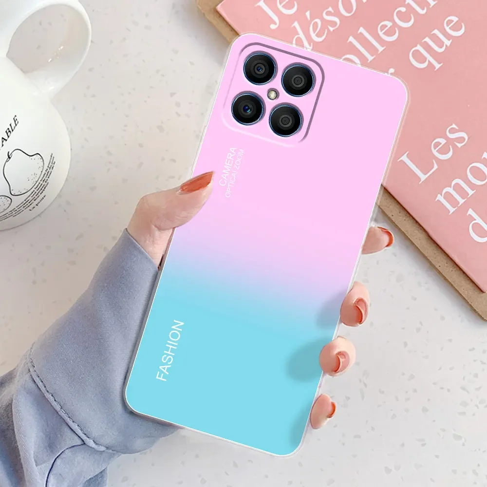 For Honor X8 Case X 8 2022 Soft Silicone Case For Huawei Honor X8 4G 5G Clear Marble Back Cover For Honor X8 Phone Bumper Funda