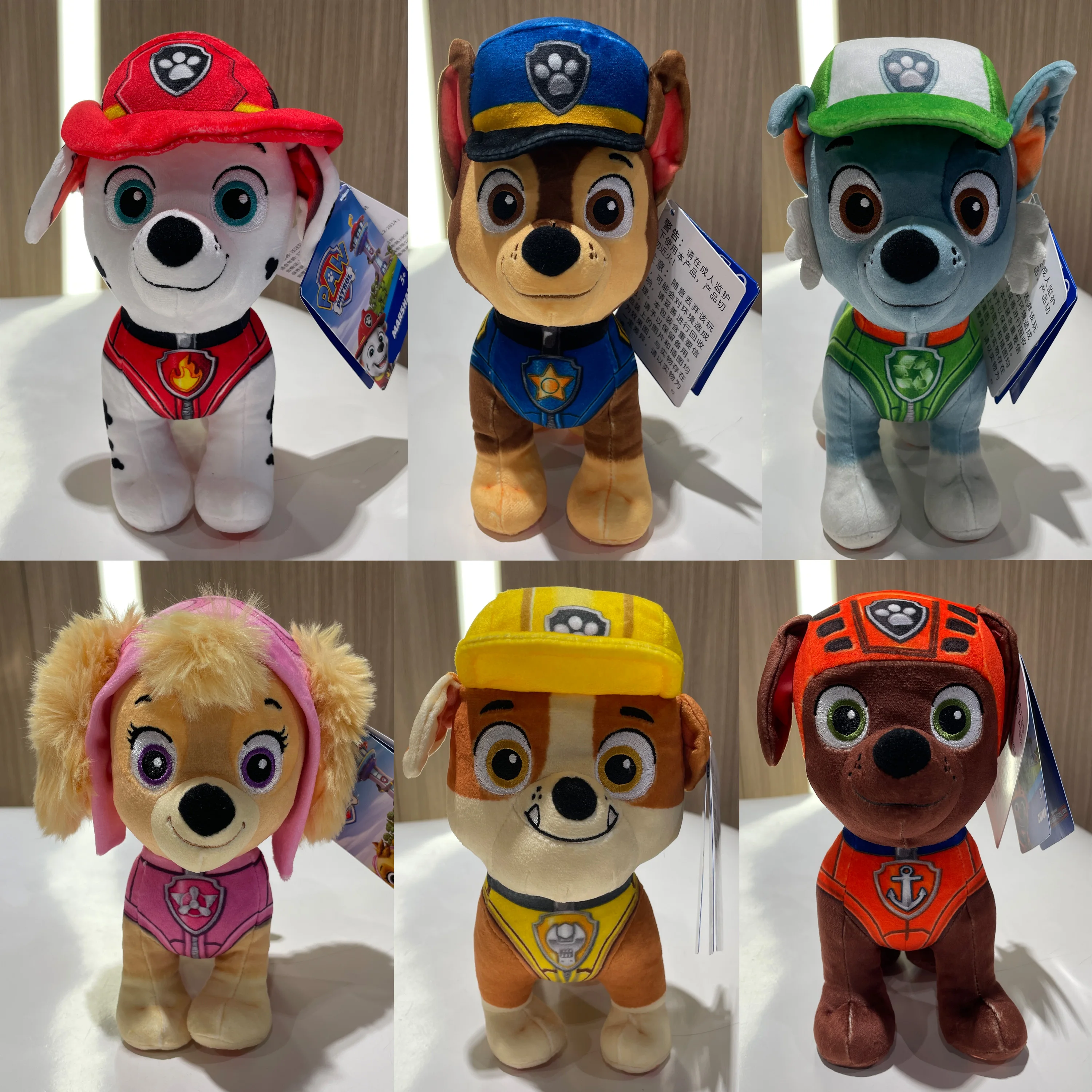 Genuine Paw Patrol 8kinds Rescue Wheels Series Plush Toy Stuffed Animal Officially Licensed Plush Toys Children Birthday Gift