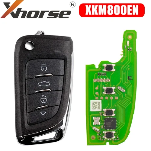 Xhorse XKM800EN Universal Flip Wire Llave Remota Estilo Cuchillo 4 Botones 1 Pieza