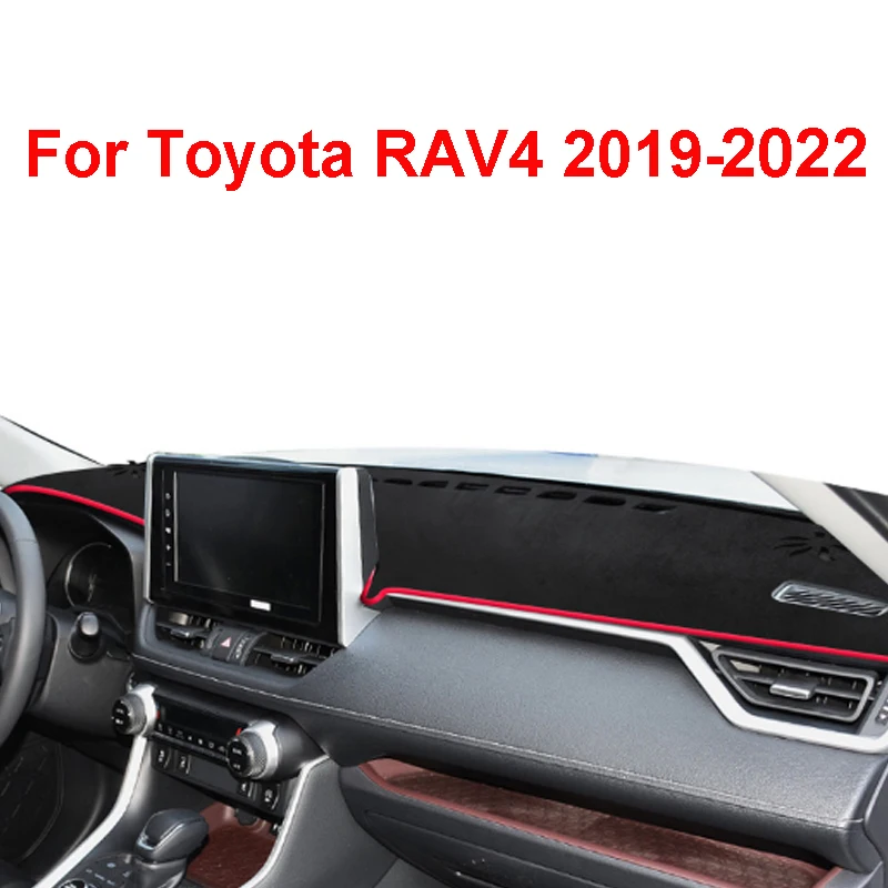 For Toyota RAV4 2019 2020 2021 2022 Accessories Car Dashboard Light-proof Mat Cover Flannel Non-slip Dash Sun Shade Carpet Pad