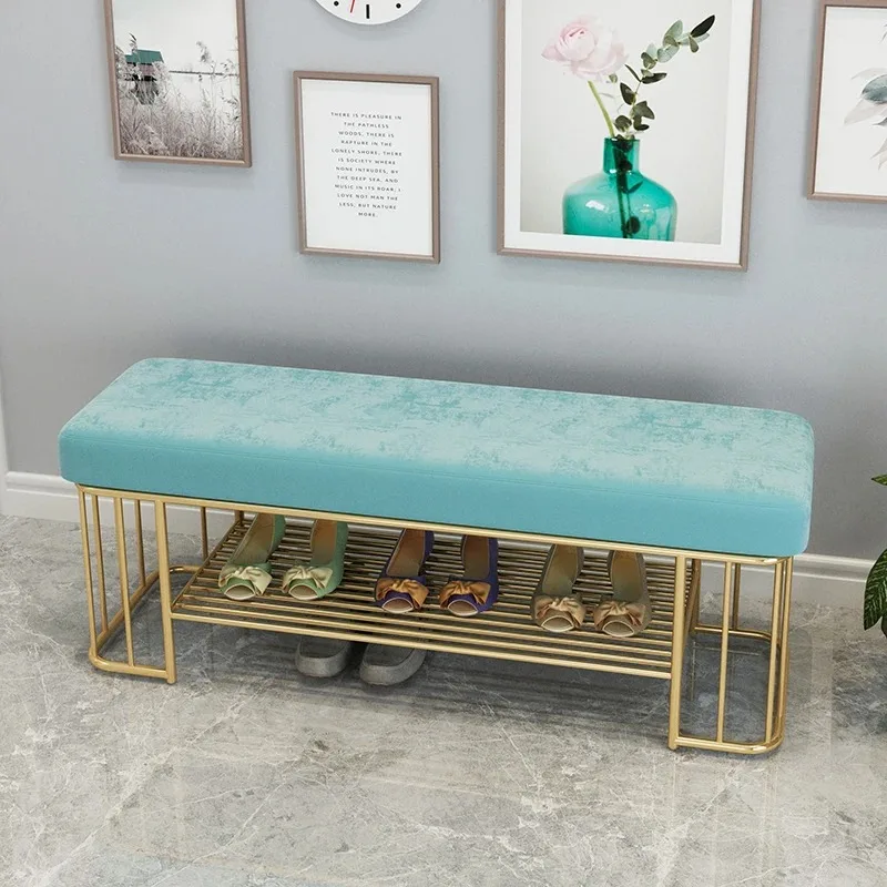 Fashion Hallway Shoe Cabinet Metal Clothing Makeup Plant Shoe Shelf Designer Slippers With Seat Gabinete Shoemakers Furniture