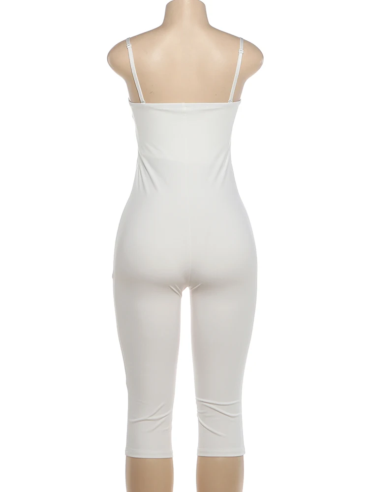 Weird Puss Sexy Skinny Wrap Hip Romper für Damen, tief ausgeschnittener, rückenfreier, ärmelloser Playsuit mit taillierter Form, Hot Girls High Street Fashion – Detail 5