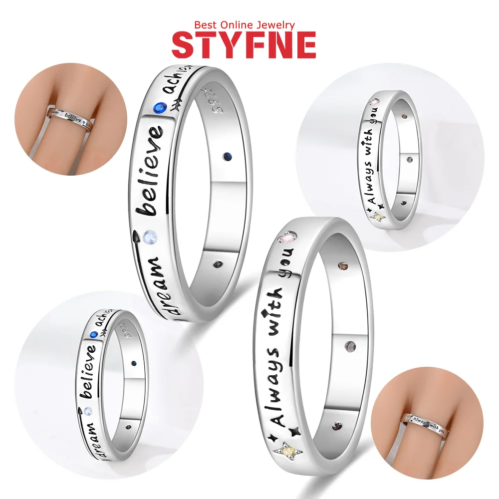 

925 Sterling Silver Zircon Original Rings Chasing Dreams 7-9 Yards Closed Ring for Birthday Party Fashion Jewelry Gift for Women