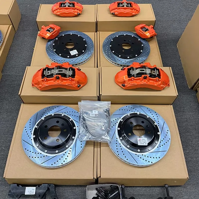 6Piston Caliper Big Brake Kit F40 and EPB Dual Electronic Calipers Compatible with RDX MDX and Accord Models