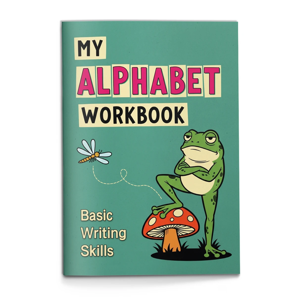 Children's alphabet coloring book, cute cartoon patterns, preschool early education workbook, boost your baby's hands-on skills