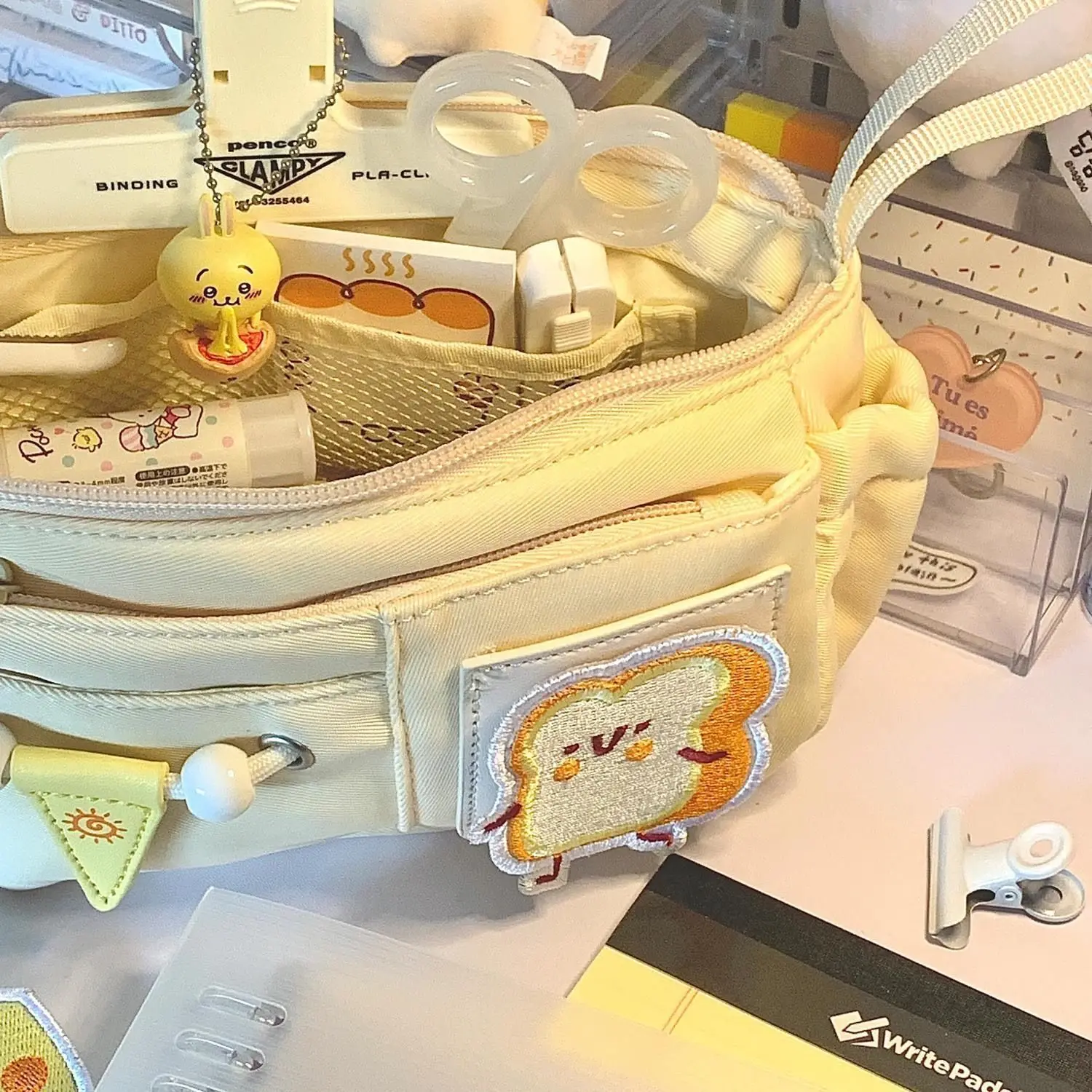 Xiaohongshu-Style Ins Creative Magic Kitchen Large-Capacity DIY Embroidery For Students, Multi-Layer Stationery Pencil Case