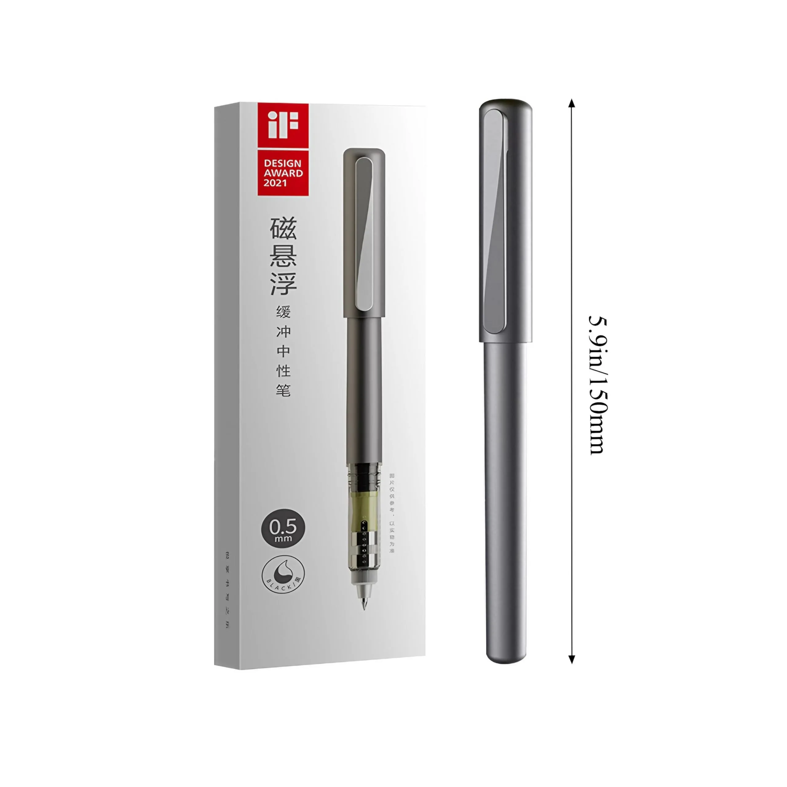 M & G 0.5 มม.ปากกาเจลสีดํา Magnetic Suspension Cushion Bullet TIP Plug-Type การเขียนเครื่องมือสําหรับนักเรียน/สอบ/สํานักงาน 1 ชิ้น