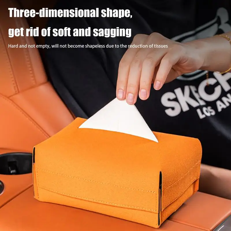 Car Tissue Holder Tissue Boxes Holder Car Visor Organizer Napkin Box For Car Large Capacity For Bills Women And Ladies Seat Back