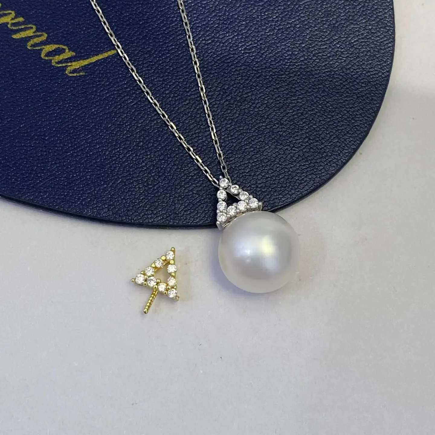 Wholesale S925 Sterling Silver Pendant Mount Base Mountings Findings Parts Fittings Accessories for 11-12mm Pearls 10pcs/lot